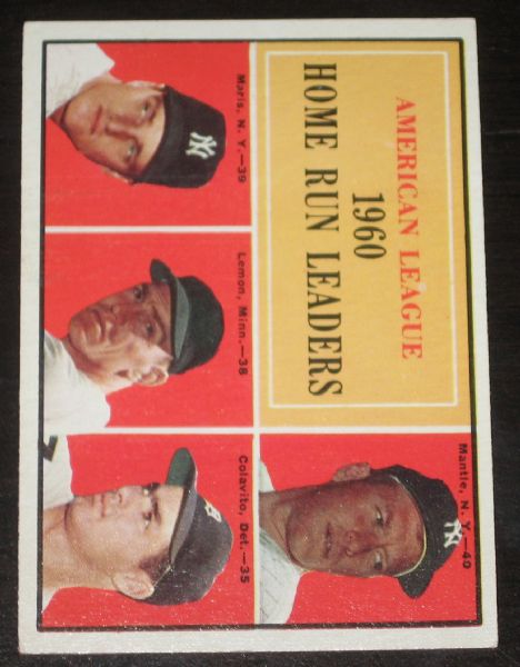 1961 Topps (42) Card Lot W/ AL HR Leaders