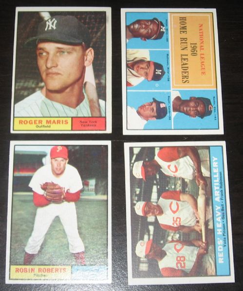 1961 Topps (42) Card Lot W/ AL HR Leaders