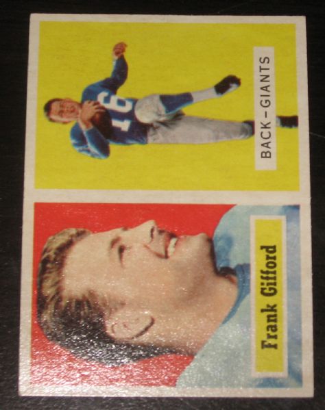 1957 Topps FB Lot of (54) W/HOFers, Gifford