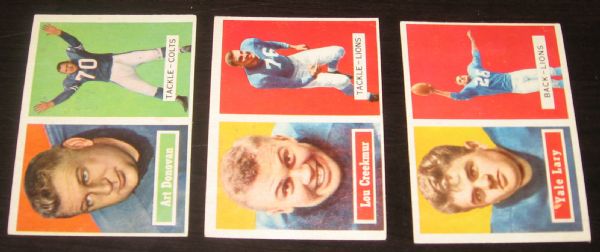 1957 Topps FB Lot of (54) W/HOFers, Gifford