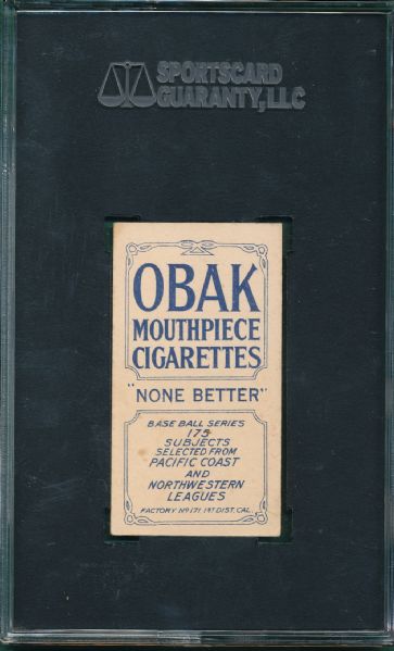 1910 T212-2 Martinke Obak Cigarettes SGC 50