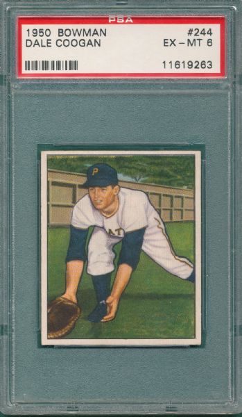 1950 Bowman #242 Kryhoski & #244 Coogan, 2 Card Lot, PSA 6