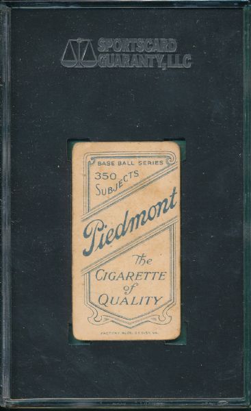 1909-1911 T206 Gray Piedmont Cigarettes SGC 10