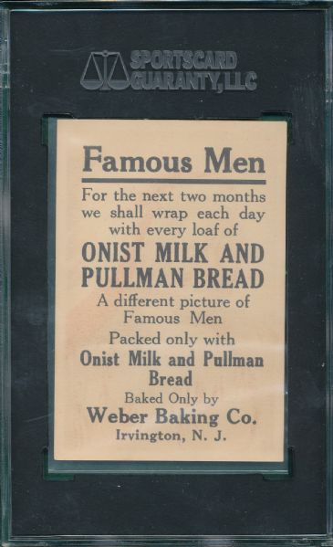 1920's Weber Baking D117 Famous Men, Sitting Bull Geronimo, SGC 84