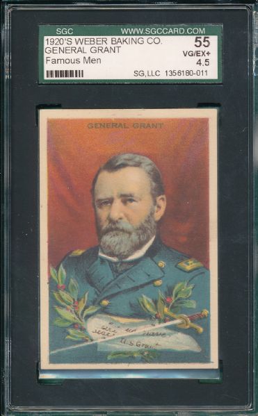 1920's Weber Baking D117 Famous Men, General Grant SGC 55