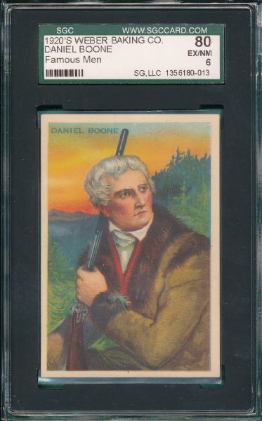 1920's Weber Baking D117 Famous Men, Daniel Boone SGC 80
