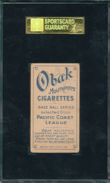1909 T212-1 Hitt Obak Cigarettes, Framed SGC 40