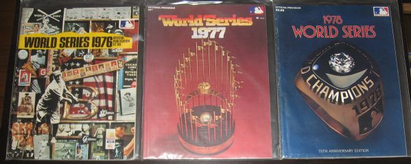1972-78 World Series Programs Lot of (7)