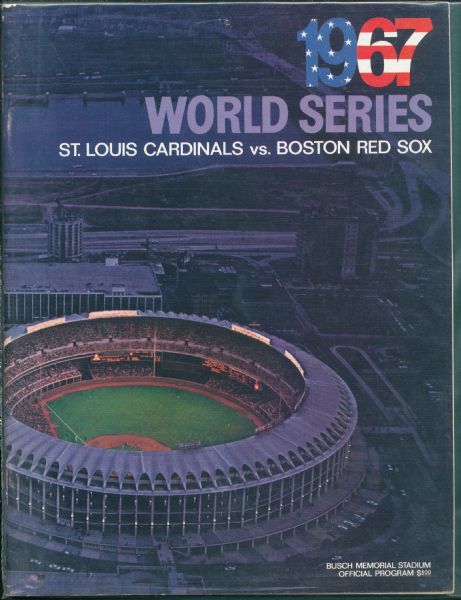 1967 Cardinals vs Red Sox World Series Program