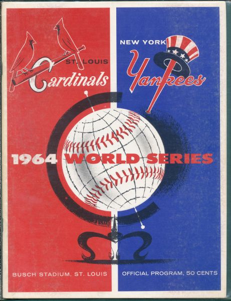 1964 Cardinals vs Yankees World Series Program