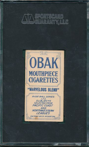 1910 T212-2 Swander Obak Cigarettes SGC 40