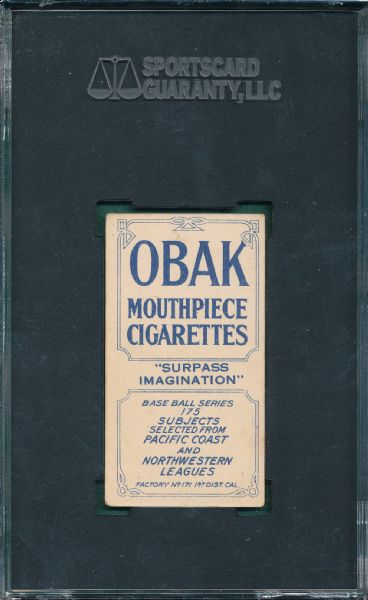 1910 T212-2 Melchoir Obak Cigarettes SGC 40