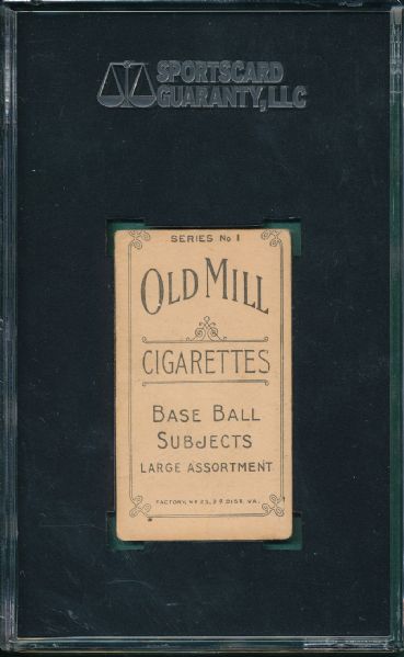 1910 T210-1 Mulldowney Old Mill Cigarettes SGC 30