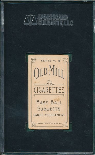 1910 T210-2 Bowen Old Mill Cigarettes SGC 40