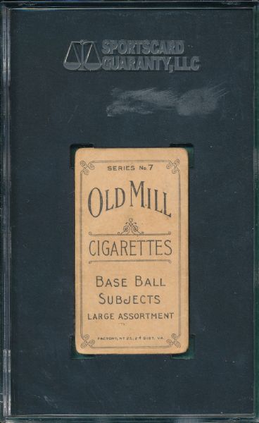 1910 T210-7 Gunderson Old Mill Cigarettes SGC 20