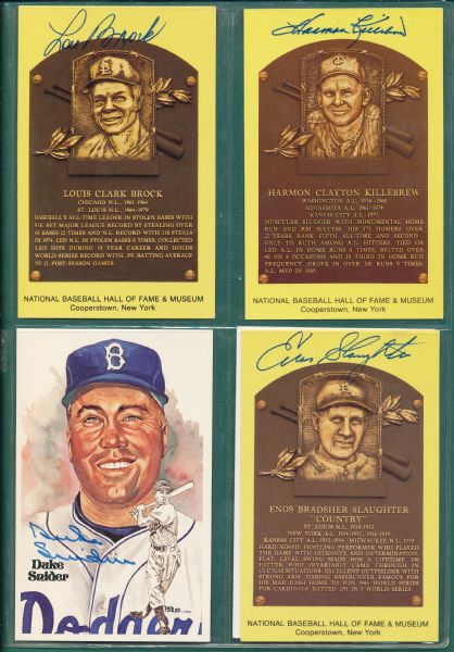 Autographed Postcards of Hall of Famers Lot of (12) W/ Killebrew