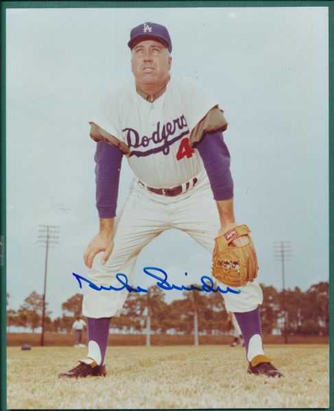 Autographed 8 X 10s Dodgers Lot of (5) W/ Duke Snider