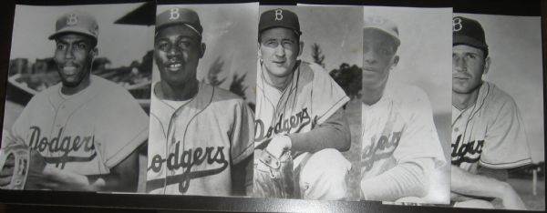 Lot of (19) Brooklyn Dodgers 8 X 10 Photos W/ Jackie Robinson