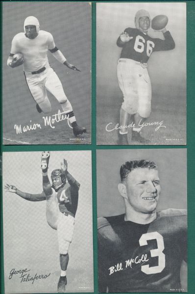 1948-52 Football Exhibits  Lot of (11) W/ Baugh