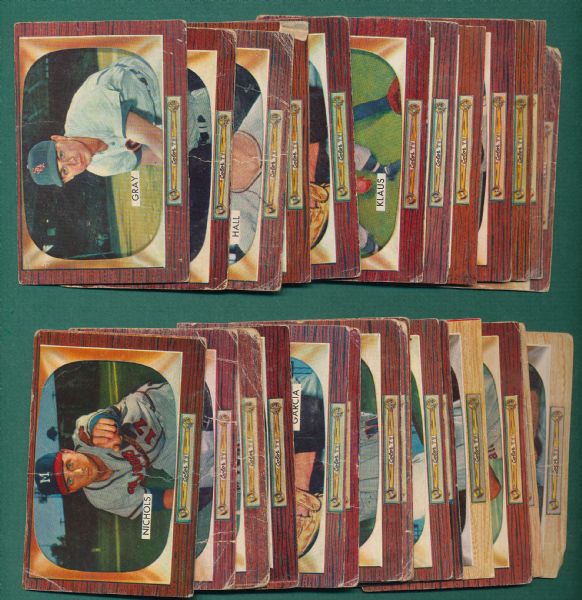 1955 Bowman Lot of (52) W/ Mays & Aaron