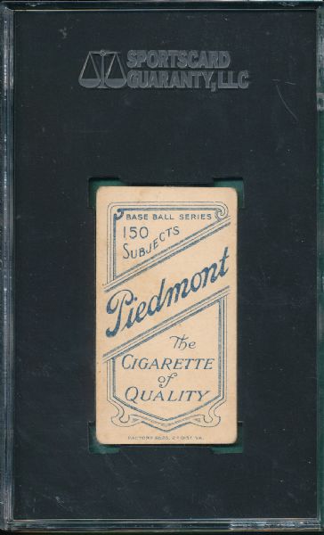 1909-1911 T206 Cy Young, Portrait, Piedmont Cigarettes SGC 40