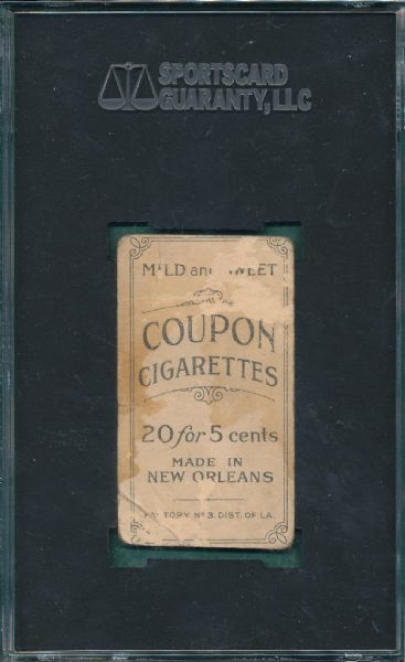 1914 T213-2 Gandil, Washington Coupon Cigarettes SGC Authentic
