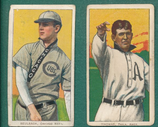 1909-1911 T206 Ruelbach & Thomas (2) Card Lot