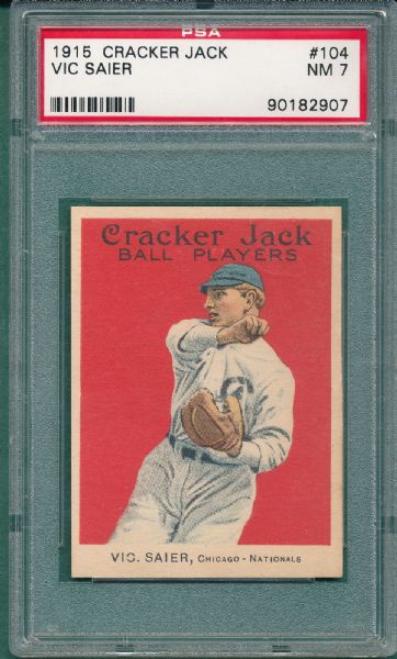 1915 Cracker Jack #104 Vic Saier PSA 7