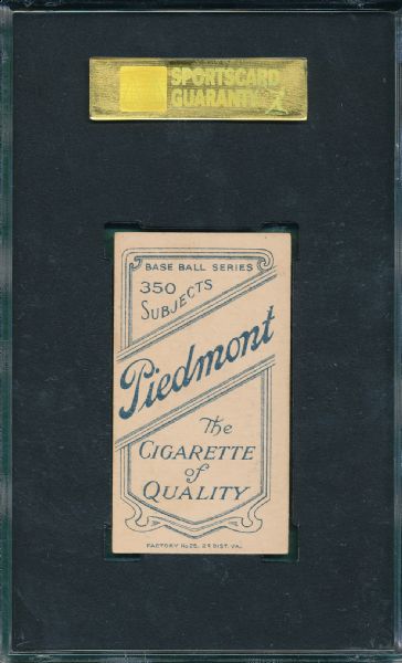 1909-1911 T206 Zimmerman Piedmont Cigarettes SGC 60