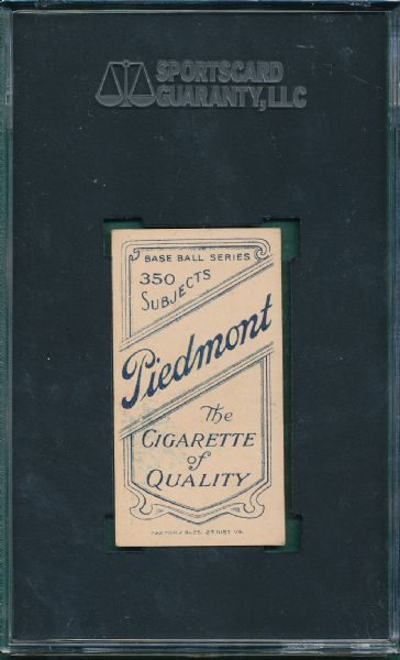 1909-1911 T206 Burns Piedmont Cigarettes SGC 60