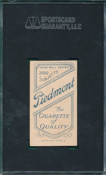 1909-1911 T206 Lake, No Ball, Piedmont Cigarettes SGC 55