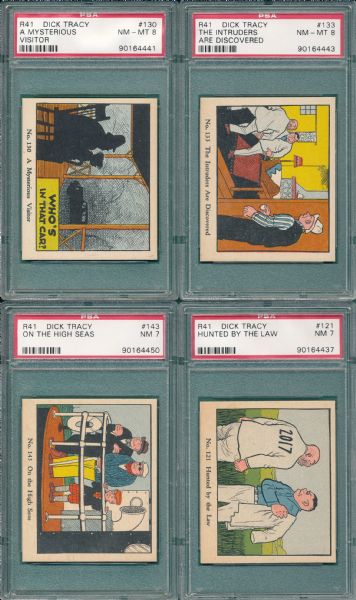 1937 R41 Dick Tracy Lot of (5) PSA 7 & 8