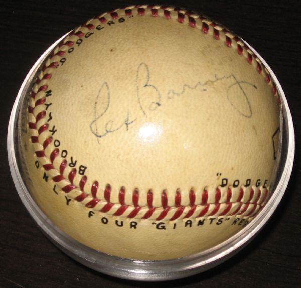 1948 Rex Barney, Autographed Ball *No Hit, No Run*