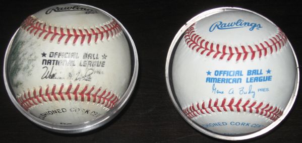 Lot of (2) Autographed Balls Whitey Ford & Duke Snider