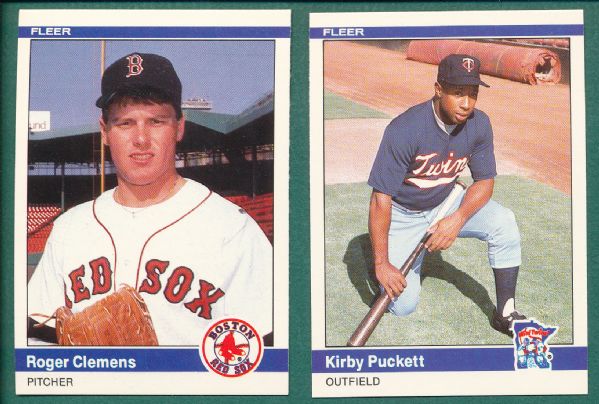 1984 Fleer Update Set W/ Puckett & Clemens Rookies