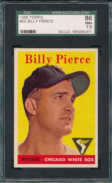 1958 Topps #50 Billy Pierce SGC 86