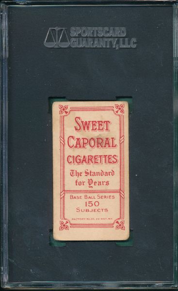 1909-1911 T206 Murphy, Throwing, Sweet Caporal Cigarettes SGC 40 *Horizontal*