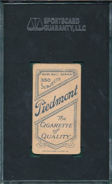 1909-1911 T206 Moriaty Piedmont Cigarettes SGC 40
