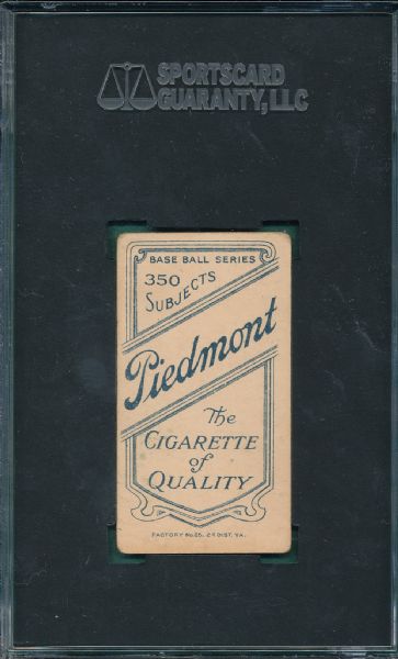 1909-1911 T206 Zimmerman Piedmont Cigarettes SGC 40