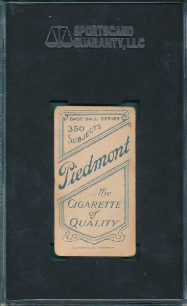1909-1911 T206 Sharpe Piedmont Cigarettes SGC 40