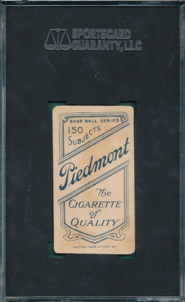 1909-1911 T206 Spencer Piedmont Cigarettes SGC 40