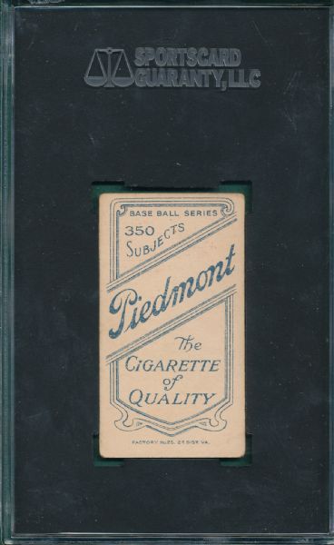 1909-1911 T206 Wright Piedmont Cigarettes SGC 40