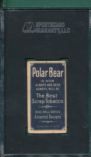 1909-1911 T206 Downey, Batting Polar Bear Tobacco SGC 30