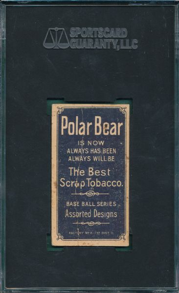 1909-1911 T206 Schlei, Portrait, Polar Bear Tobacco SGC 30