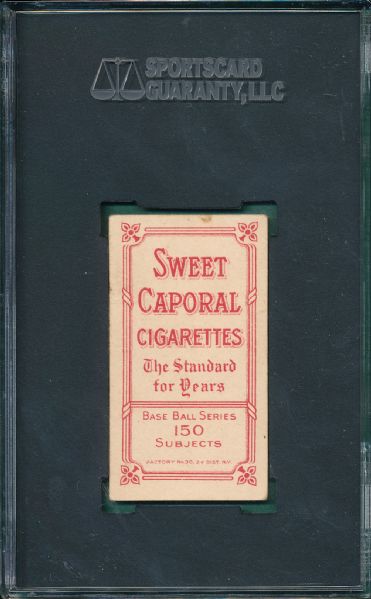 1909-1911 T206 Tenney Sweet Caporal Cigarettes SGC 30