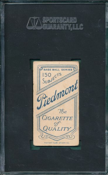 1909-1911 T206 Schmidt, Throwing, Piedmont Cigarettes SGC 30