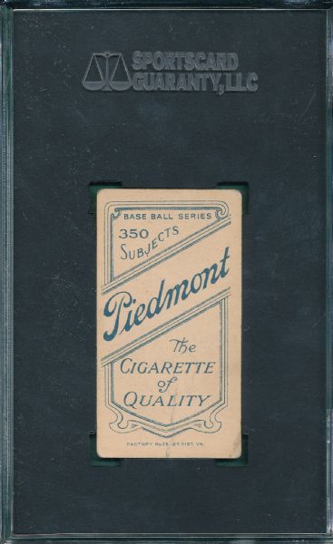 1909-1911 T206 Willis, Portrait, Piedmont Cigarettes SGC 30