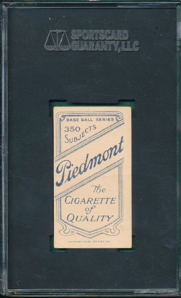 1909-1911 T206 Willis, Throwing, Piedmont Cigarettes SGC 10