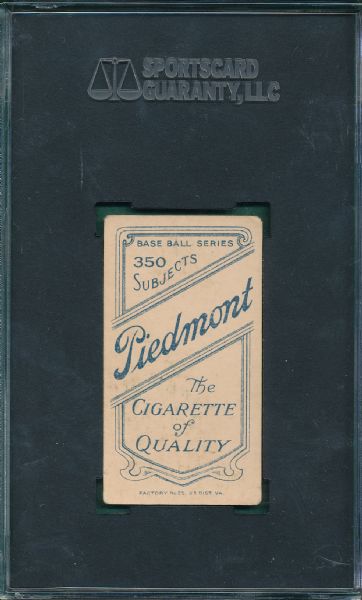1909-1911 T206 Willis, Batting, Piedmont Cigarettes SGC 45