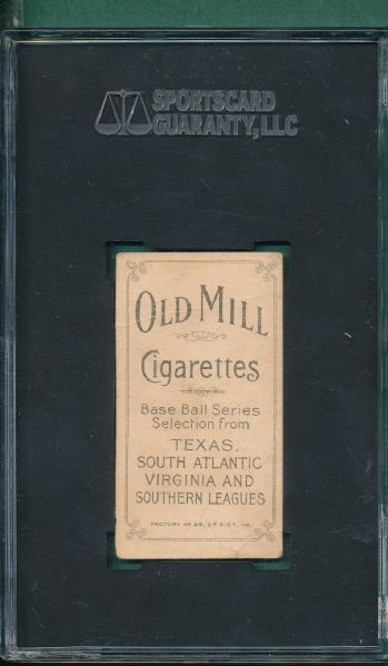 1909-1911 T206 Otey Old Mill Cigarettes SGC 30 *Southern League*